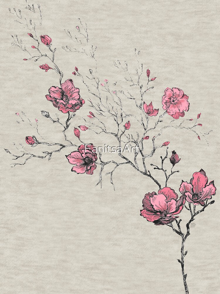 Red Flowers. by FanitsaArt T-Shirts, Hoodie, Sweatshirt | BlankRebels.com (Image 3)