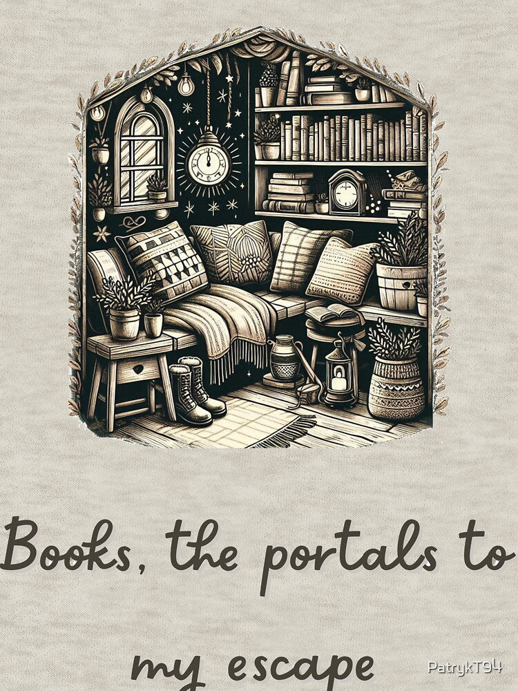 Cozy Reading Nook - Escape into Books by PatrykT94 T-Shirts, Hoodie, Sweatshirt | BlankRebels.com (Image 3)