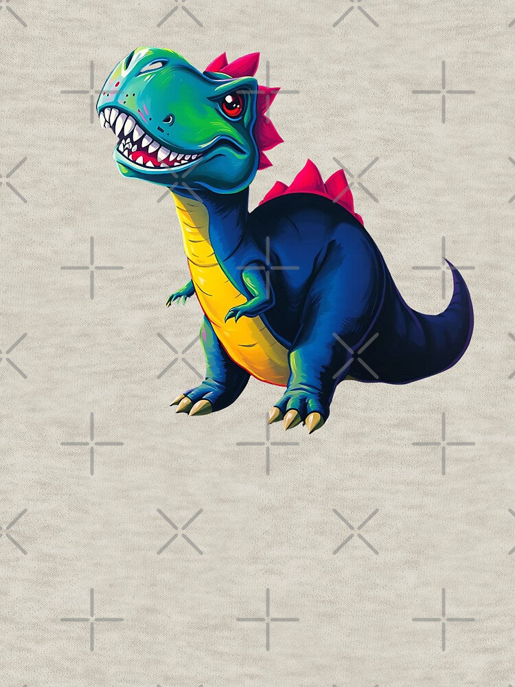 vibrant and playful cartoon dinosaur by VibeTCreations T-Shirts, Hoodie, Sweatshirt | BlankRebels.com (Image 3)