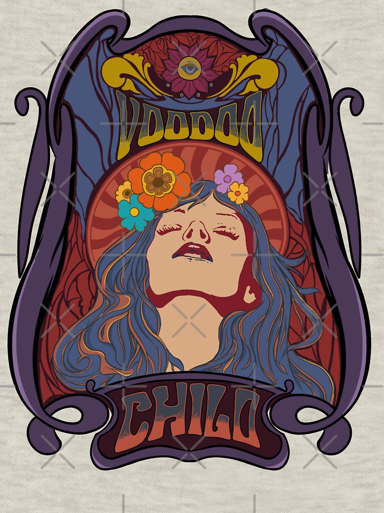 Pyschedelic vintage 60s hippie design - Voodoo child by Yoginath T-Shirts, Hoodie, Sweatshirt | BlankRebels.com (Image 3)