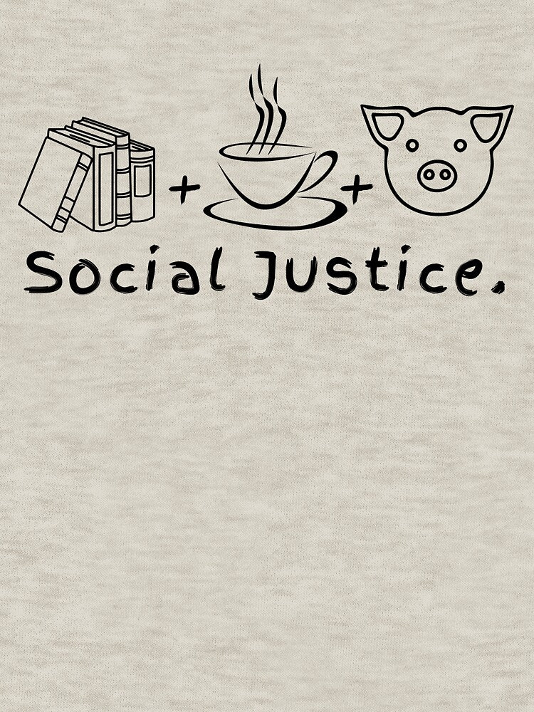 Books, Coffee, Pigs And Social Justice by yeodesign  ⭐⭐⭐⭐⭐ T-Shirts, Hoodie, Sweatshirt | BlankRebels.com (Image 3)