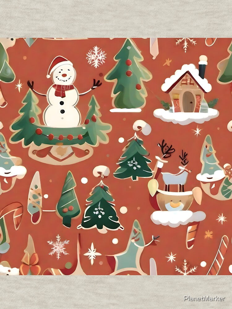 Beautiful Retro Boho Abstract Christmas Holiday Pattern by PlanetMarker T-Shirts, Hoodie, Sweatshirt (Image 3)