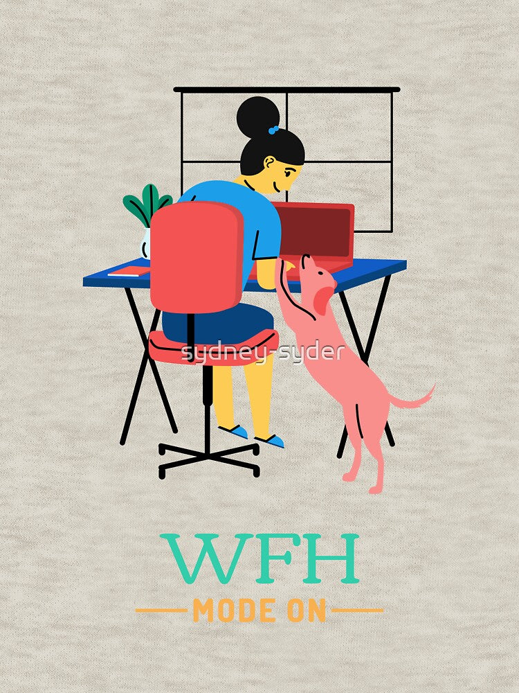 Work From Home with Pet Dog by sydney-syder T-Shirts, Hoodie, Sweatshirt | BlankRebels.com (Image 3)