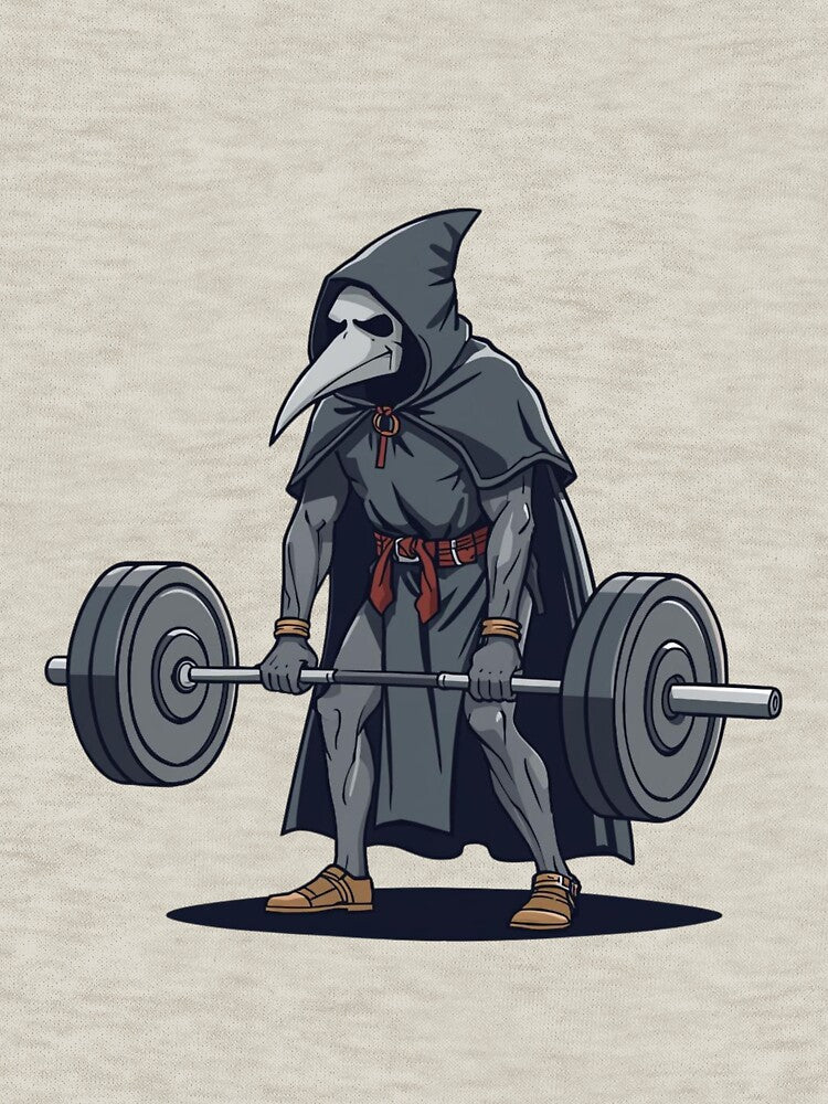 Plague Doctor Deadlift Gym Gothic Funny Workout Sticker by LintonGriffin T-Shirts, Hoodie, Sweatshirt (Image 3)