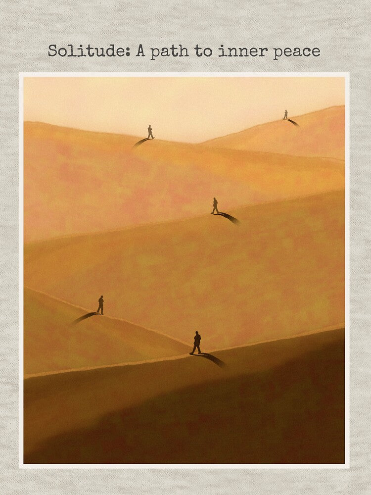 Solitude, a path to inner peace, inspirational quote by ElCieloBE T-Shirts, Hoodie, Sweatshirt | BlankRebels.com (Image 3)