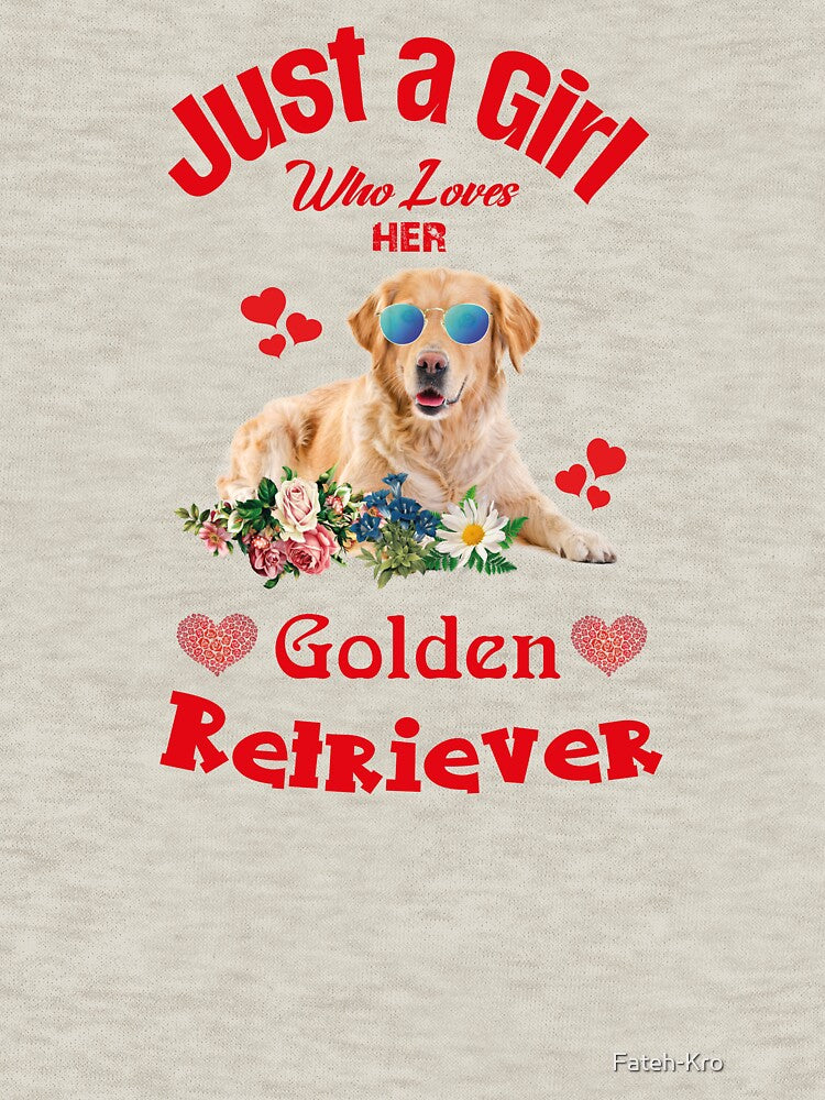 JUST A GIRL WHO LOVES HER GOLDEN RETRIEVER by Fateh-Kro ⭐⭐⭐⭐⭐ T-Shirts, Hoodie, Sweatshirt | BlankRebels.com (Image 3)