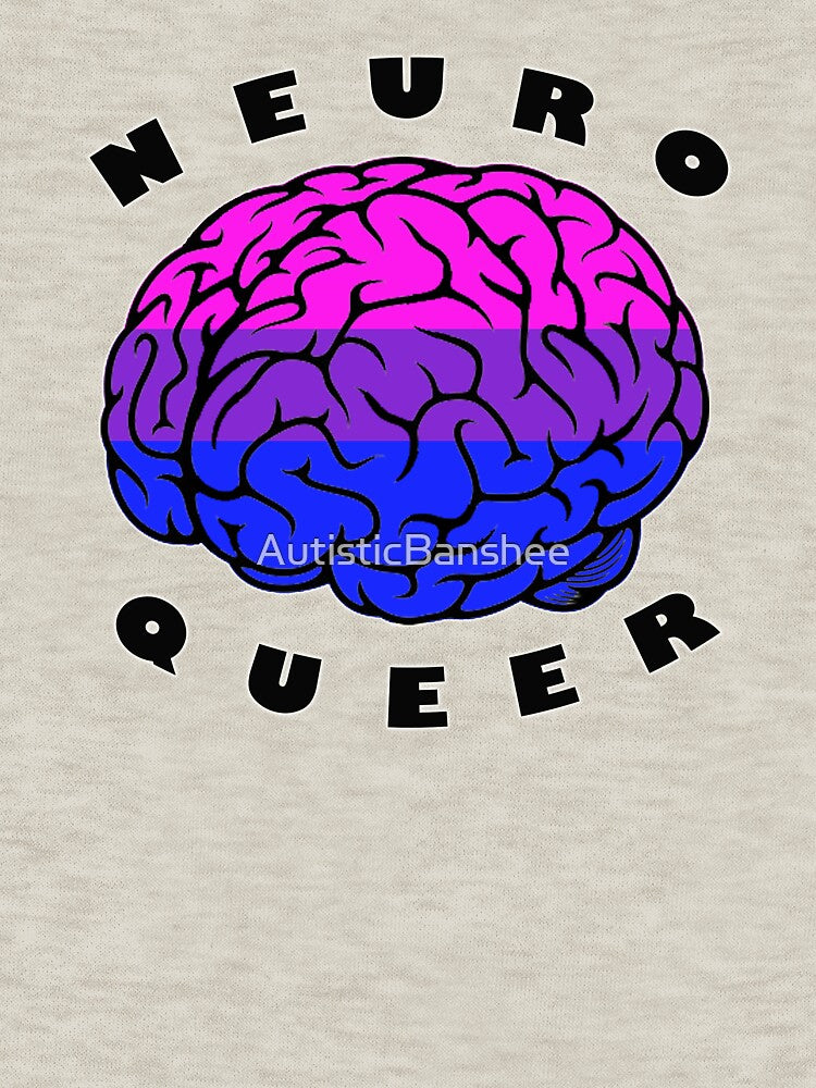 Neuroqueer Brain - Bi Colors by AutisticBanshee T-Shirts, Hoodie, Sweatshirt | BlankRebels.com (Image 3)
