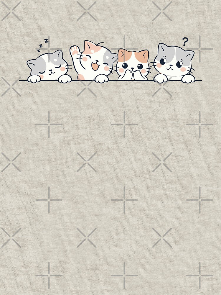 Curious Paws – Cute Cats Peeking Line Art by AxisTheory T-Shirts, Hoodie, Sweatshirt | BlankRebels.com (Image 3)