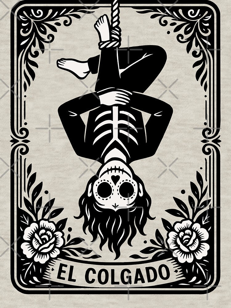 The Hanged Man Tarot Card Print – Ornamental Black and White Art by  Ojo de Lilith T-Shirts, Hoodie, Sweatshirt (Image 3)