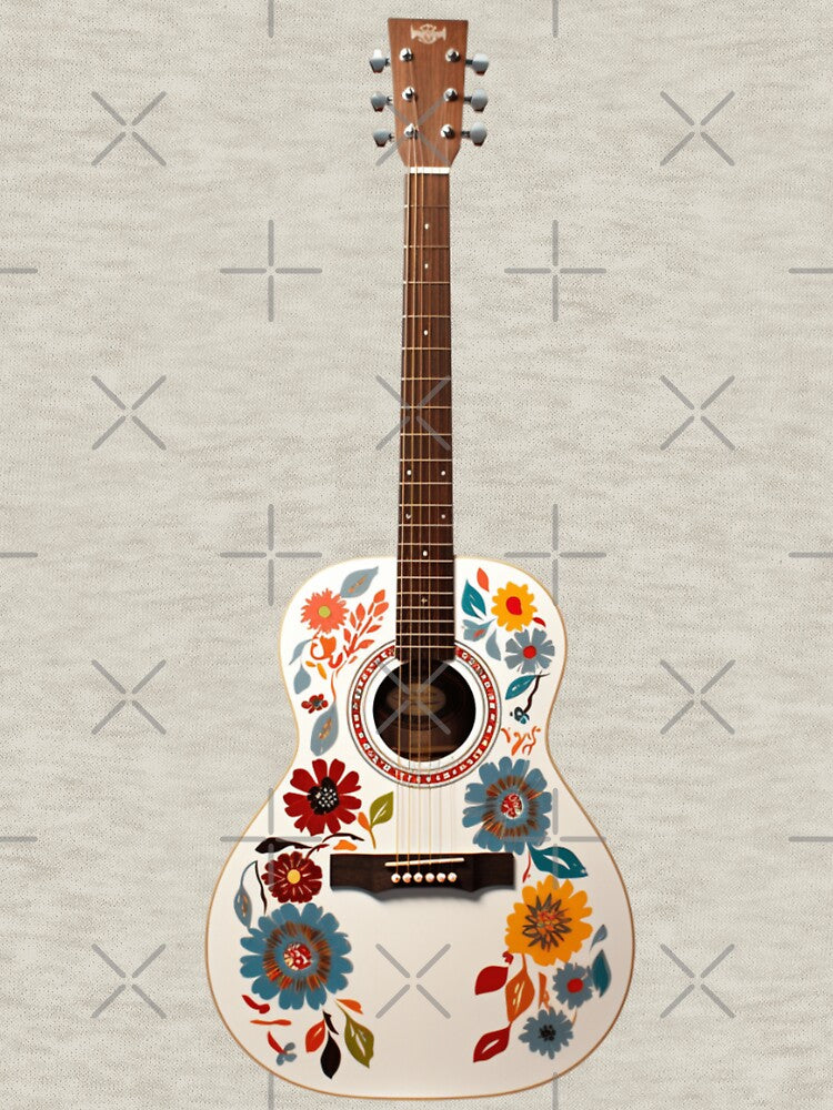 A Hippie Acoustic Guitar by GoodOldVintage T-Shirts, Hoodie, Sweatshirt | BlankRebels.com (Image 3)