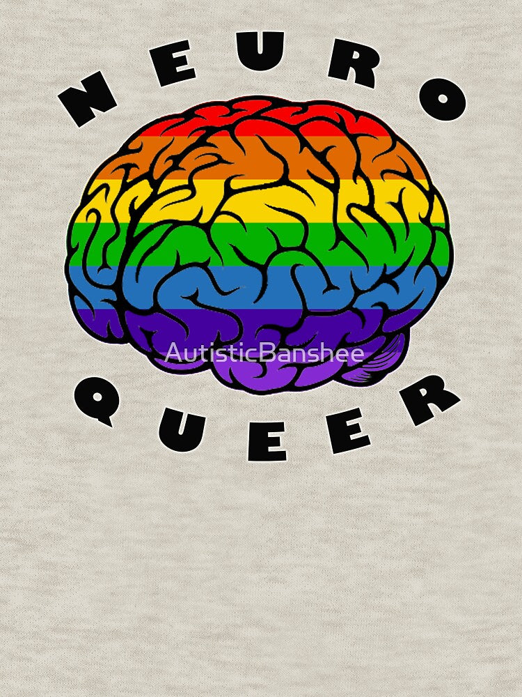 Neuroqueer Brain - Rainbow by AutisticBanshee T-Shirts, Hoodie, Sweatshirt | BlankRebels.com (Image 3)