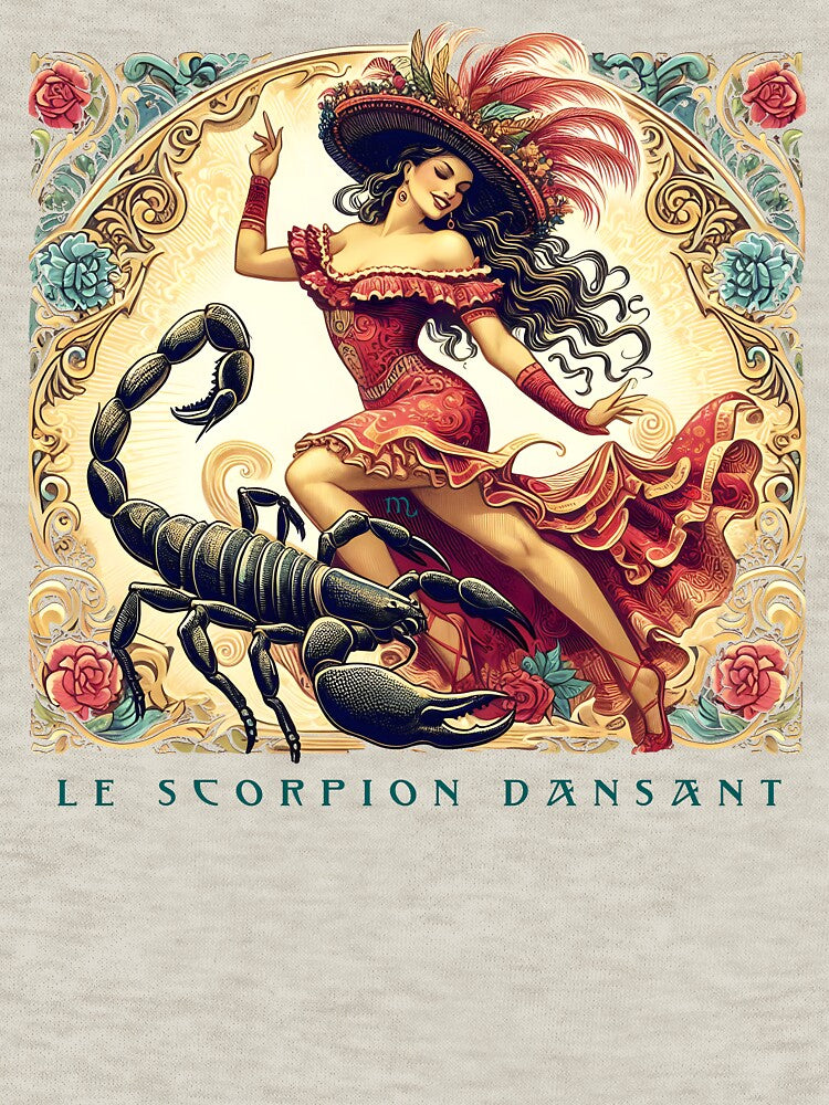Horoscope Scorpio sign - vintage dancing scorpion & dancer by posterflunz T-Shirts, Hoodie, Sweatshirt (Image 3)