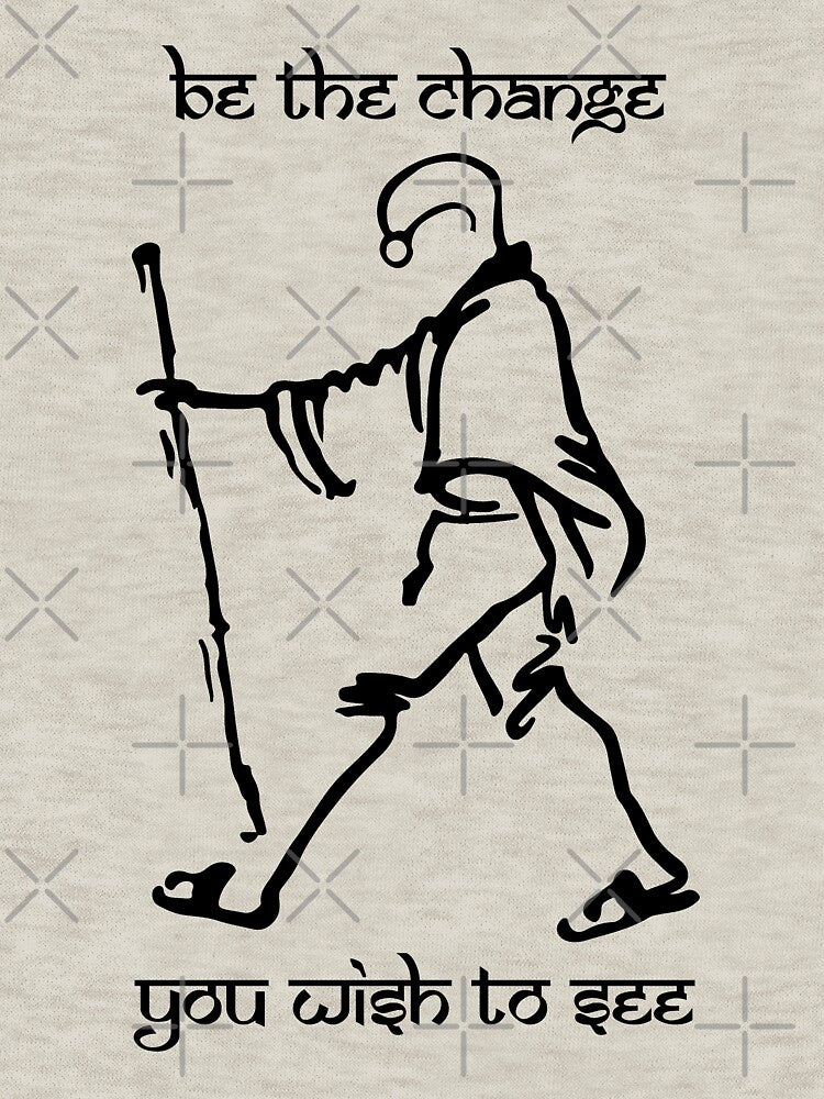 Gandhi Quote – Be the change you want to see by alltheprints T-Shirts, Hoodie, Sweatshirt | BlankRebels.com (Image 3)