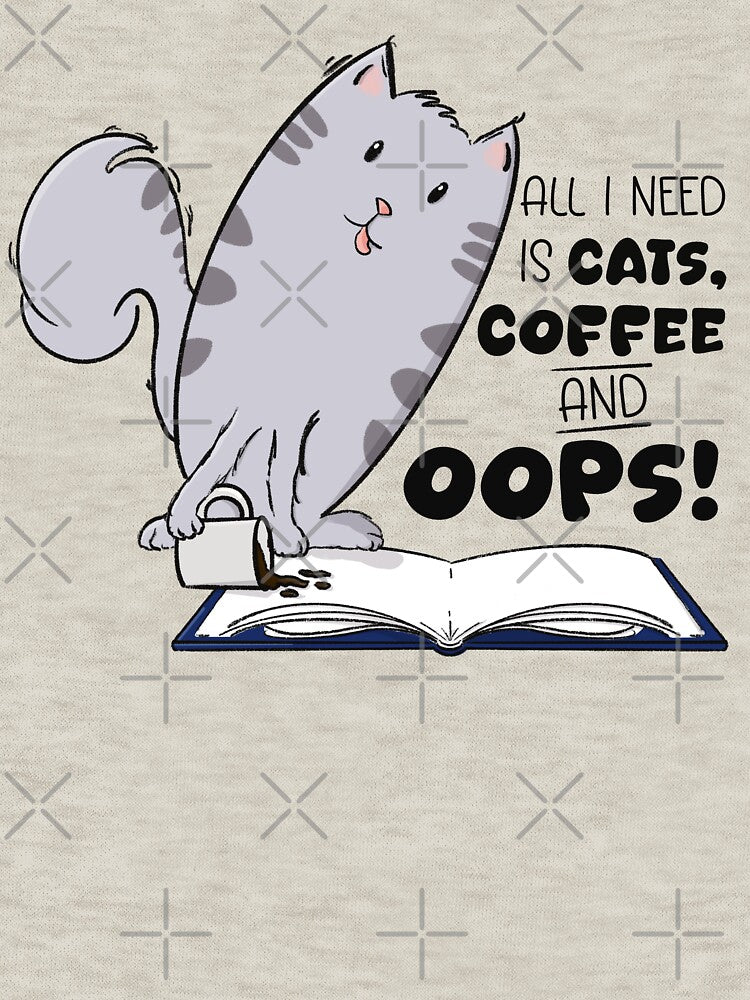 Cats, Coffee and OOPS! by Tales by Chelle T-Shirts, Hoodie, Sweatshirt | BlankRebels.com (Image 3)