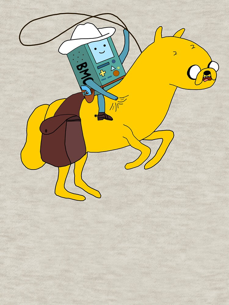 BMO and Jake The Cowboy and The Horse by karamram
