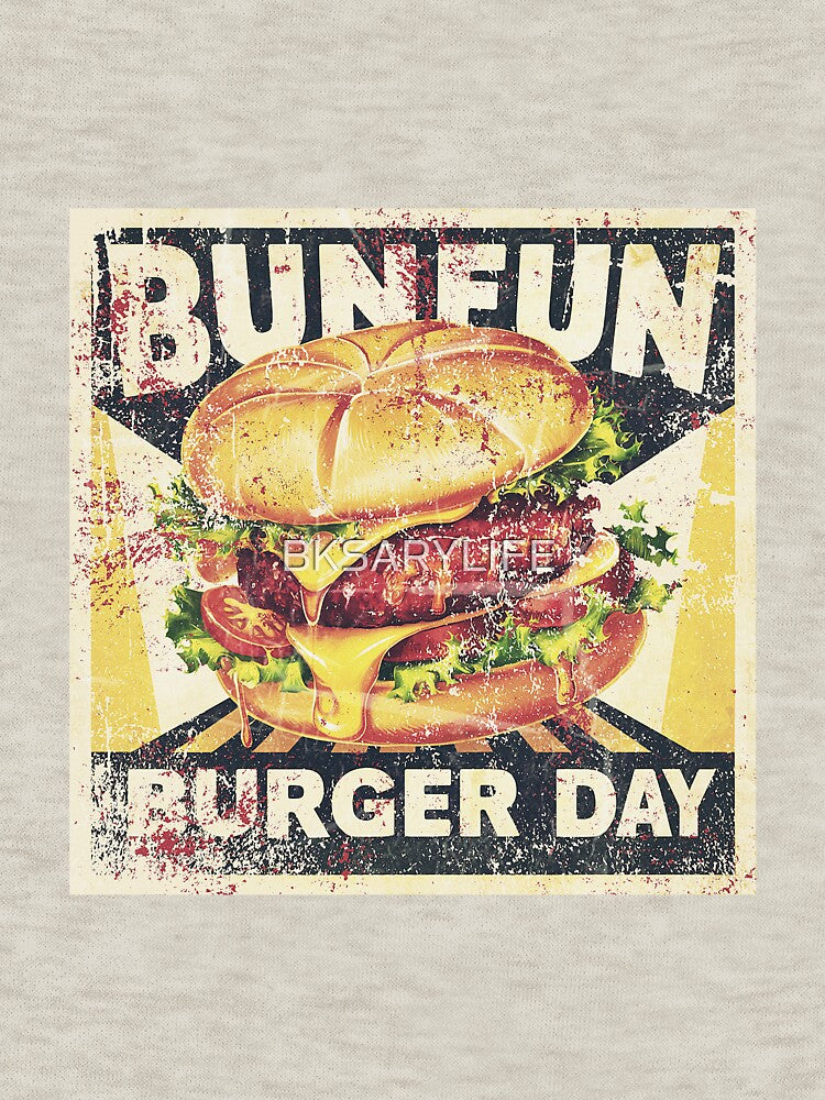 bunfun burger day special art with vintage vibe by BKSARYLIFE T-Shirts, Hoodie, Sweatshirt | BlankRebels.com (Image 3)