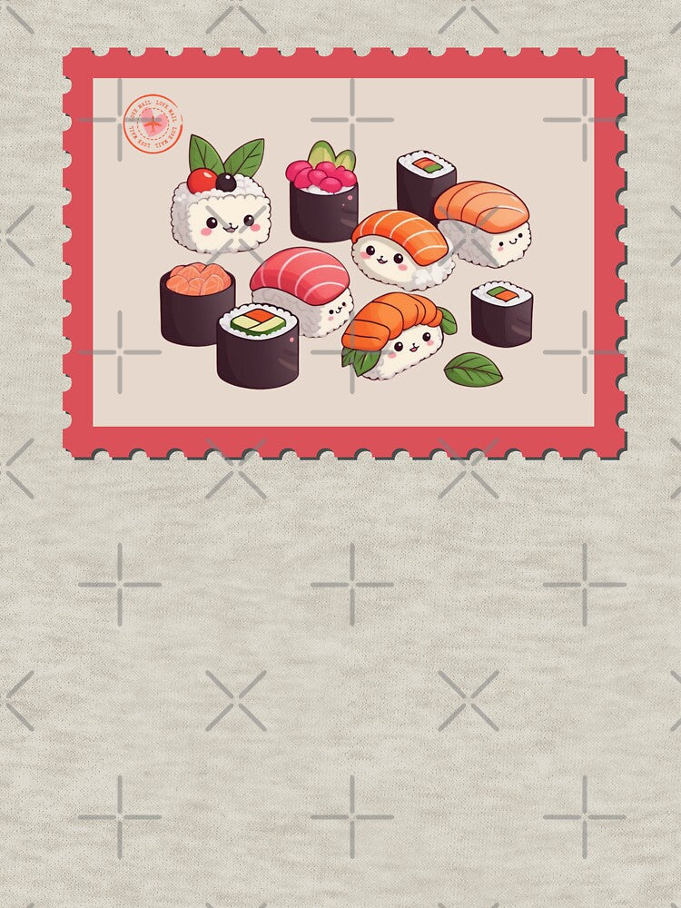 adorable sushi inside a stamp by kawaiiii2 T-Shirts, Hoodie, Sweatshirt | BlankRebels.com (Image 3)