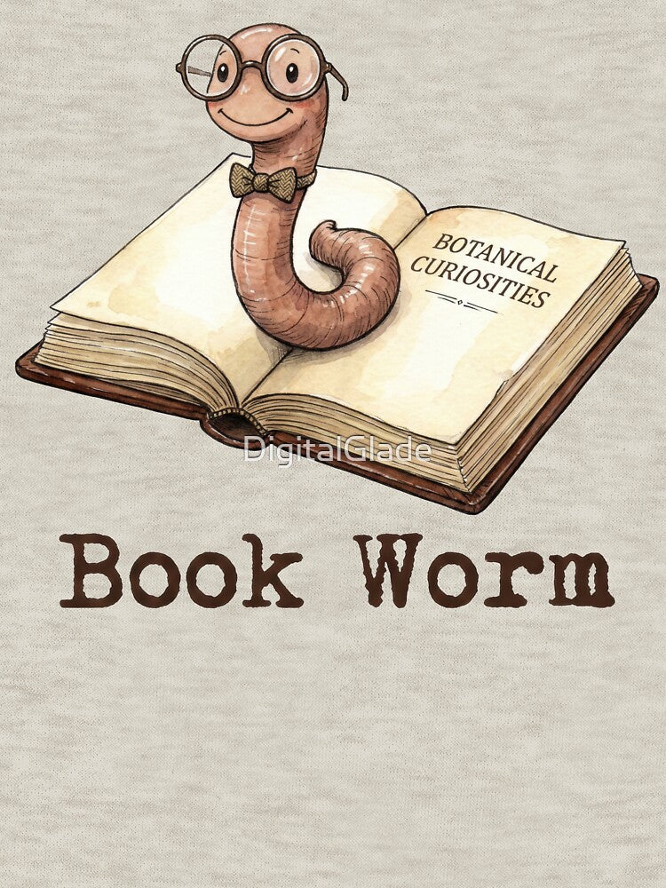 Book Worm Cute Earthworm Reading Vintage Style by DigitalGlade T-Shirts, Hoodie, Sweatshirt | BlankRebels.com (Image 3)