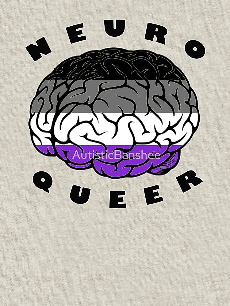 Neuroqueer Brain - Asexual Colors by AutisticBanshee T-Shirts, Hoodie, Sweatshirt | BlankRebels.com (Image 3)