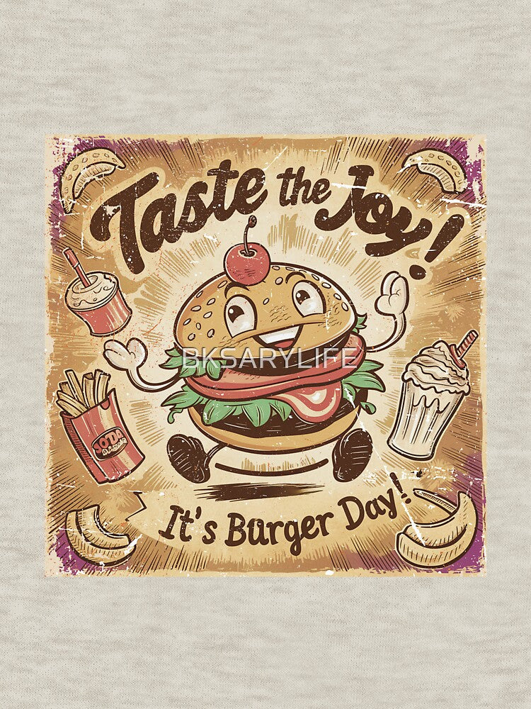 taste the joy burger day art by BKSARYLIFE T-Shirts, Hoodie, Sweatshirt | BlankRebels.com (Image 3)