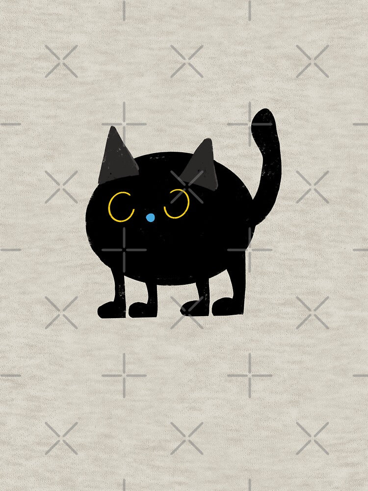 Halloween Cute Kawaii Black Cat Beige by susycosta T-Shirts, Hoodie, Sweatshirt | BlankRebels.com (Image 3)