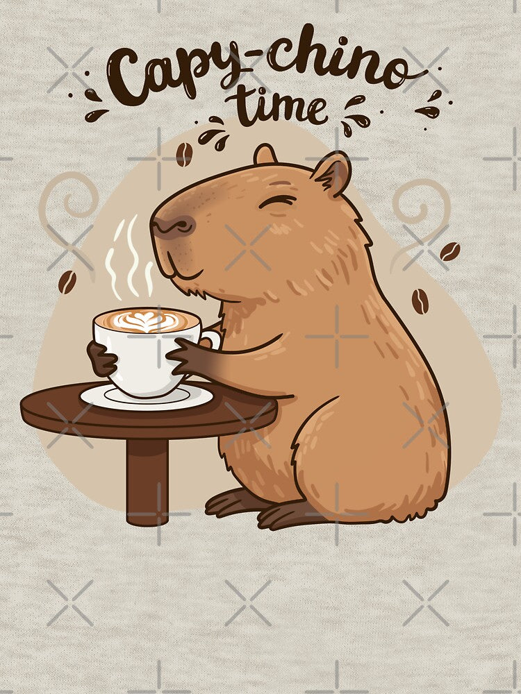 Capybara Cappuccino Cute Coffee Art T-Shirts, Hoodie, Sweatshirt