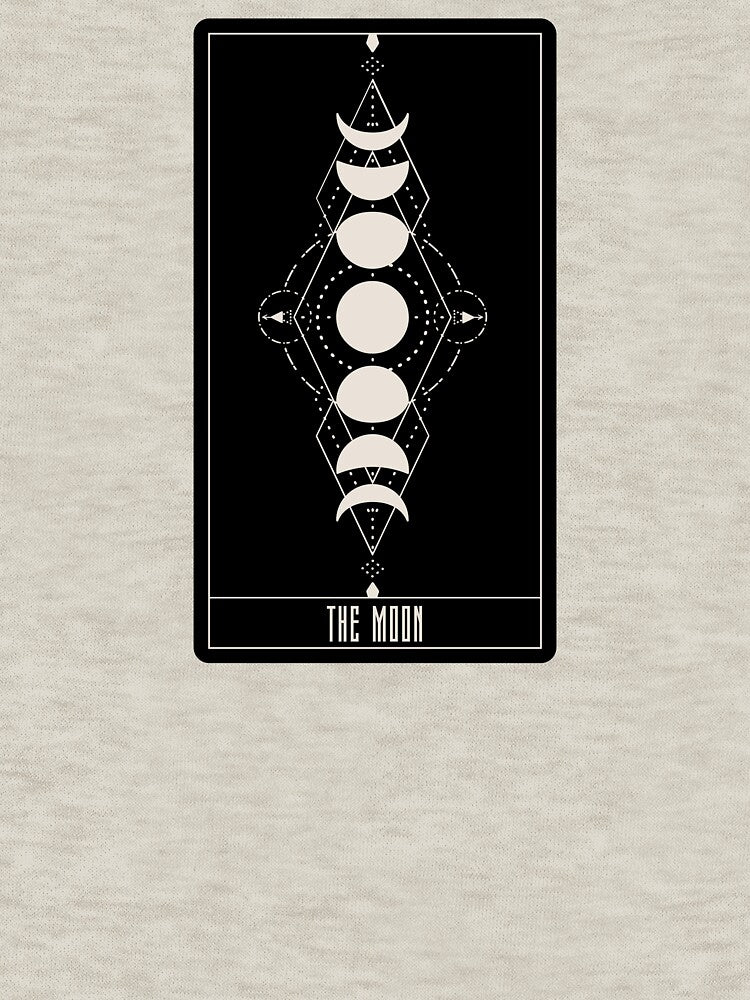 The Moon Tarot Card – Lunar Phases & Sacred Geometry Design by tiigerdad T-Shirts, Hoodie, Sweatshirt (Image 3)