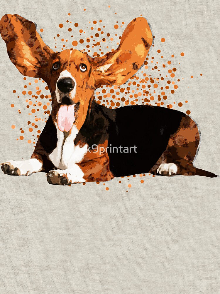 Basset Hound by k9printart T-Shirts, Hoodie, Sweatshirt | BlankRebels.com (Image 3)