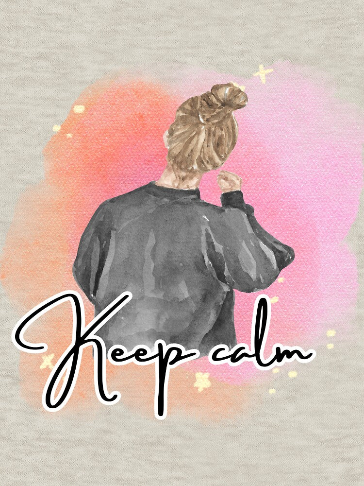 Keep Calm Girl Silhouette illustration – Modern & Minimalist Hoodie, T-Shirt & Print Design by omnia designs... (Image 3)