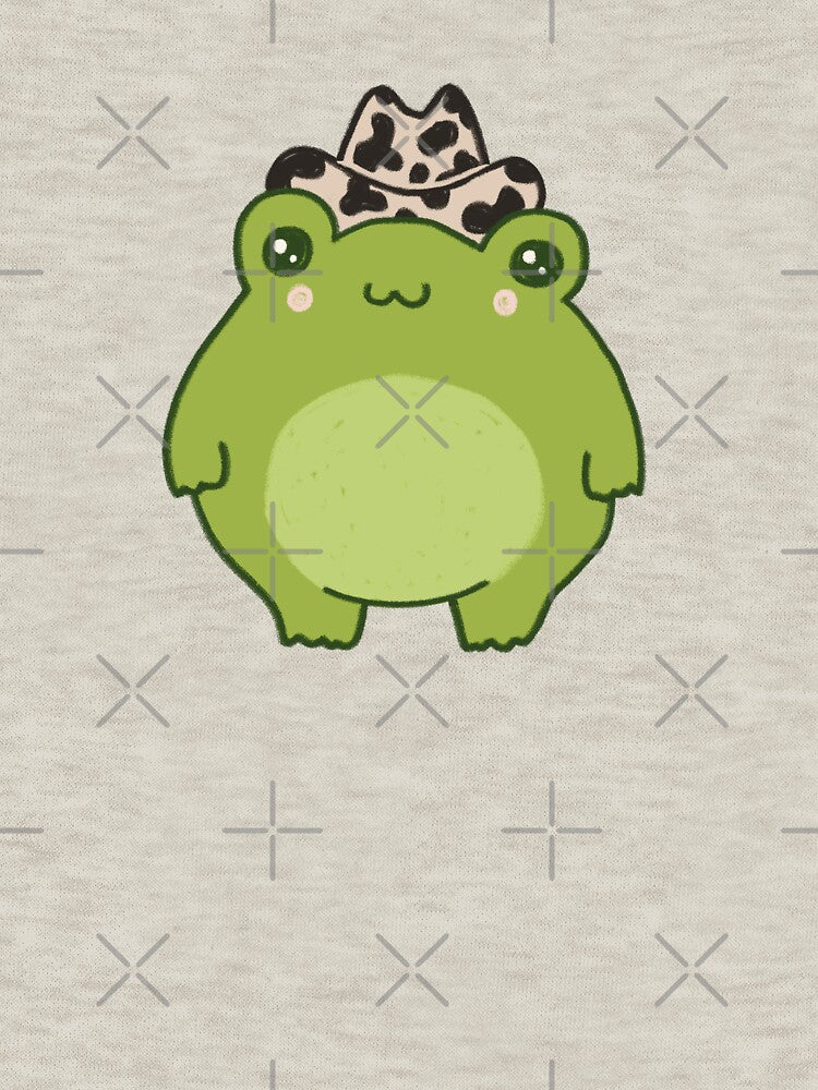Cute Frog Sheriff with Cowboy Hat: Kawaii Aesthetic Froggy, Pastel Chubby Teen Cowgirl, Western Rodeo Country... (Image 3)