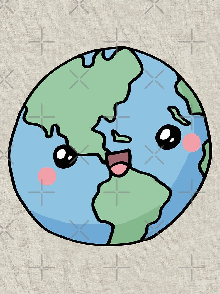 Kawaii Earth Planet by MarRodG T-Shirts, Hoodie, Sweatshirt | BlankRebels.com (Image 3)