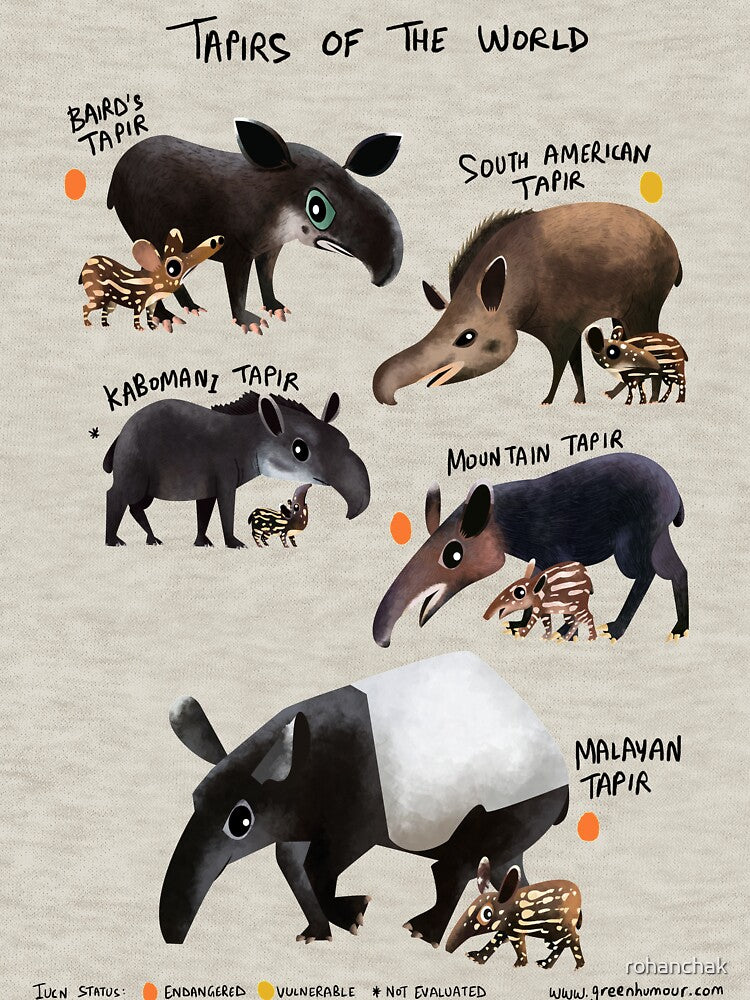 Tapirs of the World by Green Humour T-Shirts, Hoodie, Sweatshirt | BlankRebels.com (Image 3)