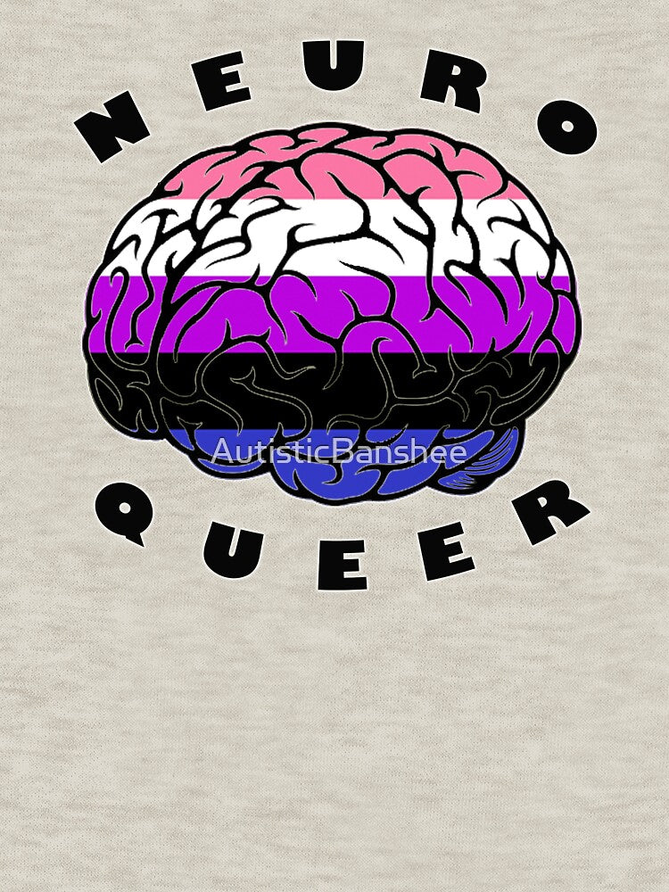Neuroqueer Brain - Genderfluid Colors by AutisticBanshee T-Shirts, Hoodie, Sweatshirt | BlankRebels.com (Image 3)