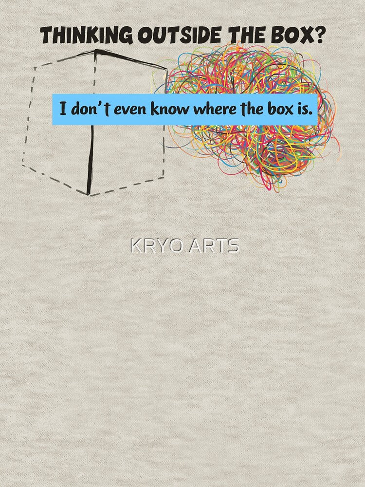 Thinking Outside The Box Neurodiversity ADHD Art by KRYO ARTS T-Shirts, Hoodie, Sweatshirt | BlankRebels.com (Image 3)
