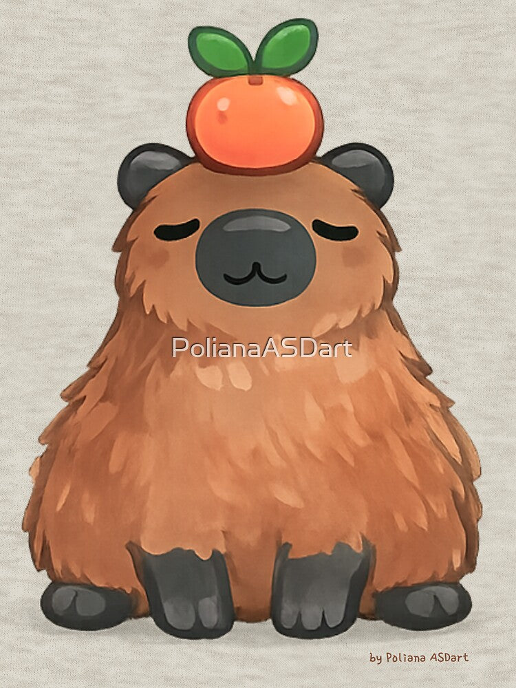 Gentle Capybara With Orange by PolianaASDart T-Shirts, Hoodie, Sweatshirt | BlankRebels.com (Image 3)