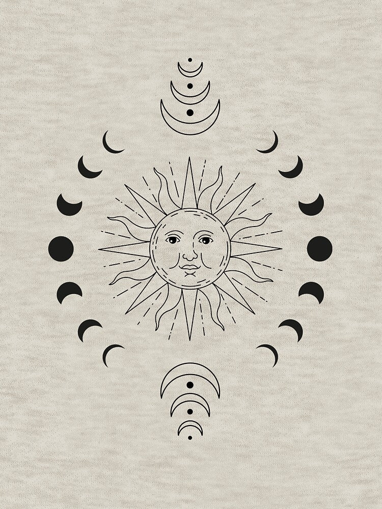 Mystical Sun And Moon Phases by OWMIA T-Shirts, Hoodie, Sweatshirt | BlankRebels.com (Image 3)
