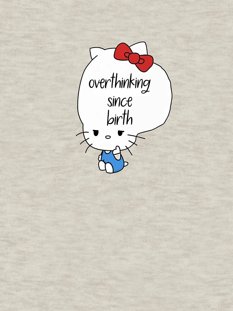 Overthinking Since Birth Kitty by 2112Shop T-Shirts, Hoodie, Sweatshirt | BlankRebels.com (Image 3)