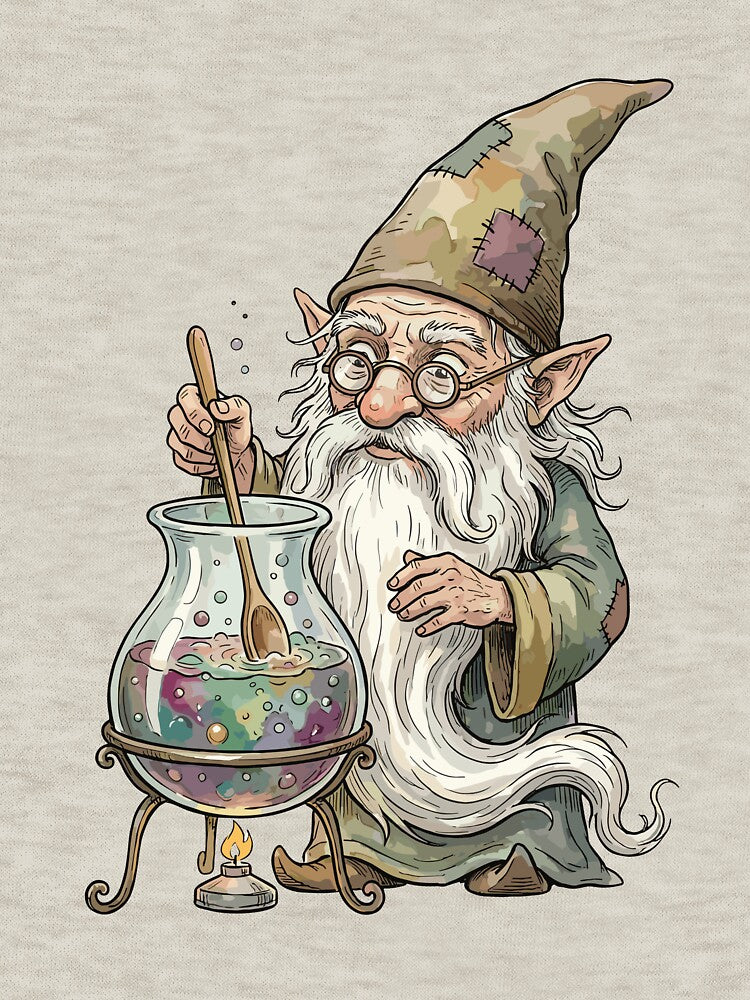 Vintage Cottagecore: Ancient Gnome Alchemist by bapupa T-Shirts, Hoodie, Sweatshirt | BlankRebels.com (Image 3)