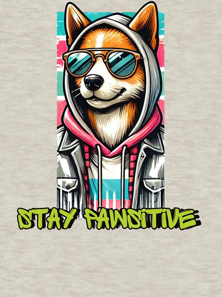 Stay Pawsitive T-Shirt by RedPrintLab Hoodie, Sweatshirt | BlankRebels.com (Image 3)