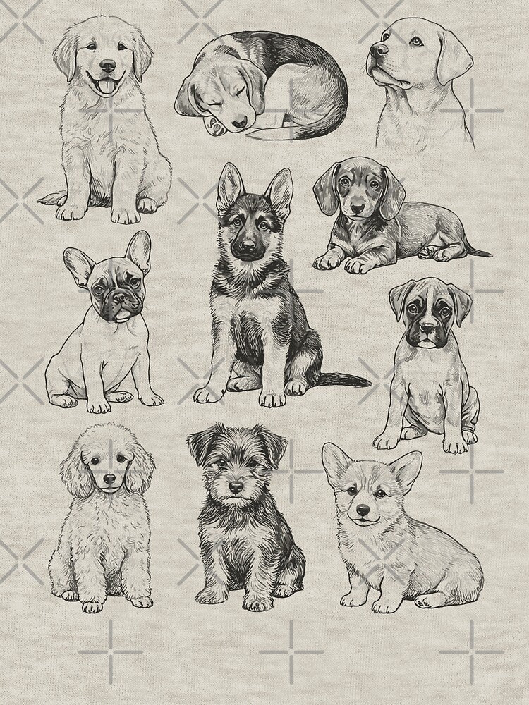 Vintage 90s Cute Dog Animal Lovers Tattoo Retro Style by MuniraWearify T-Shirts, Hoodie, Sweatshirt (Image 3)