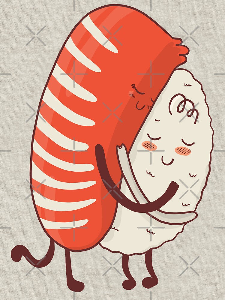 Cute Kawaii Sushi Hugging by OnepixArt T-Shirts, Hoodie, Sweatshirt | BlankRebels.com (Image 3)