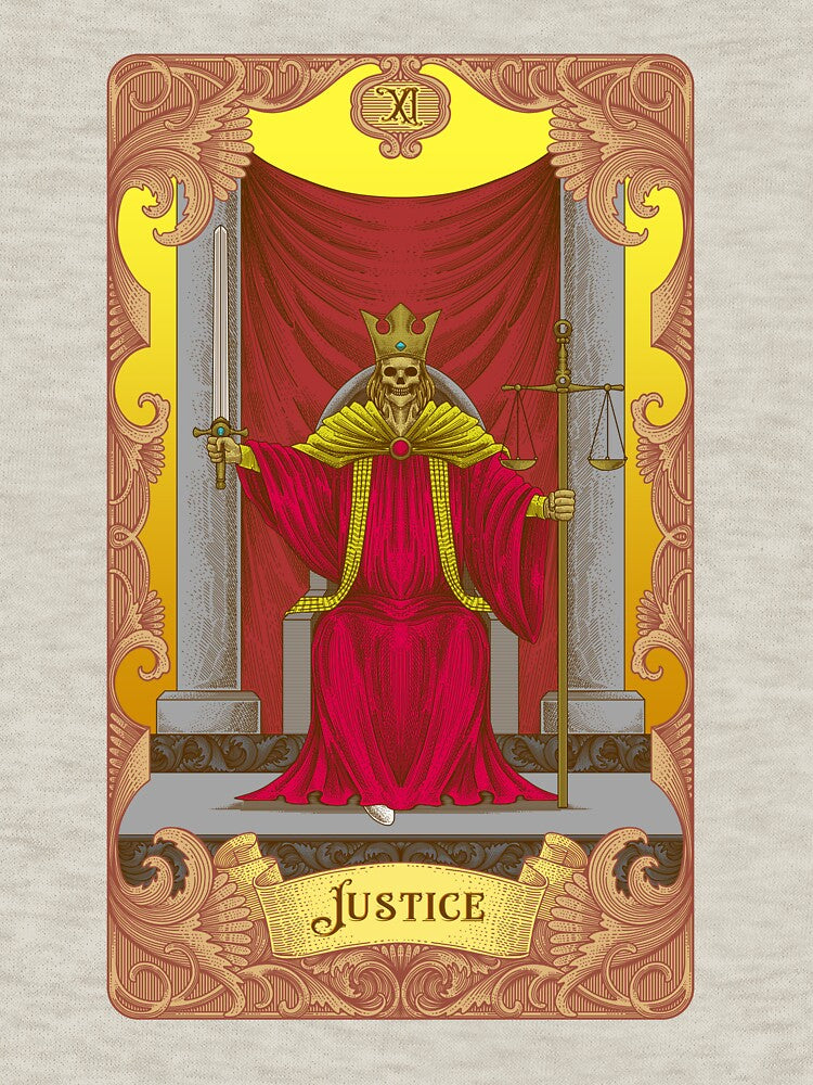 Justice Tarot Illustration by WOLForDEER T-Shirts, Hoodie, Sweatshirt | BlankRebels.com (Image 3)