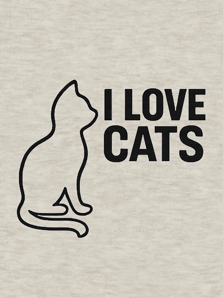 I Love Cats – Minimalist Cat Lover Quote Design by StyleLap