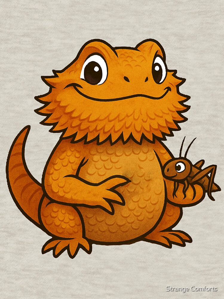 Cute Bearded Dragon Art – Chunky Pet Lizard Design by Strange Comforts T-Shirts, Hoodie, Sweatshirt (Image 3)