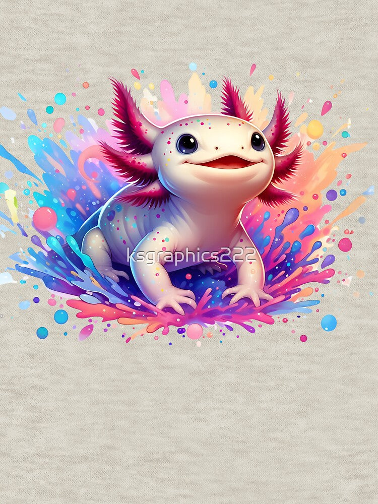 Axolotl Art #103 | Axolotl Lovers by ksgraphics222 T-Shirts, Hoodie, Sweatshirt | BlankRebels.com (Image 3)