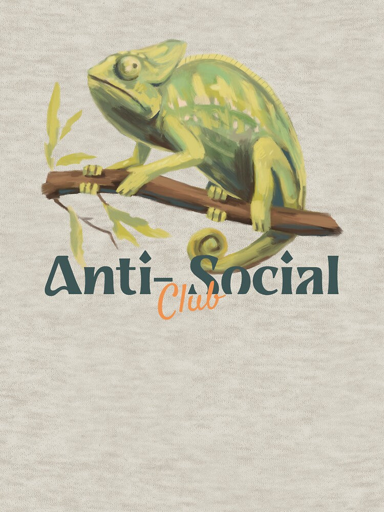 Anti-Social Club Chameleon – Funny Introvert Aesthetic Design by T-Landia T-Shirts, Hoodie, Sweatshirt (Image 3)