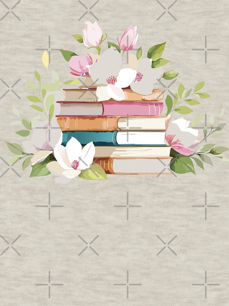 Aesthetic Book Sticker – Florals and Reading Pastel Design by GrybDesigns T-Shirts, Hoodie, Sweatshirt (Image 3)