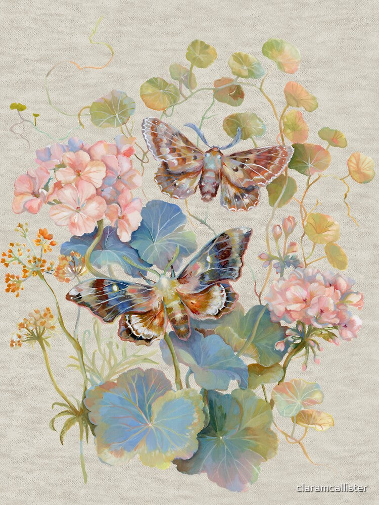Geranium Moth garden by claramcallister T-Shirts, Hoodie, Sweatshirt | BlankRebels.com (Image 3)