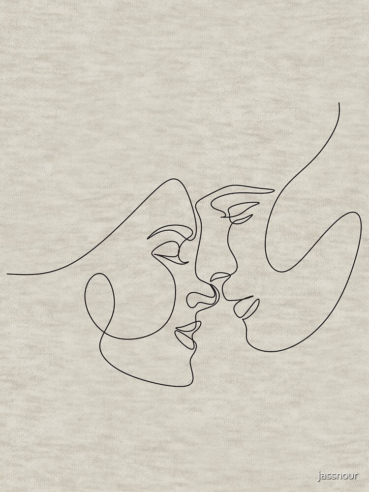 couple face line | couple gift idea | romantic couple goals by jassnour T-Shirts, Hoodie, Sweatshirt (Image 3)