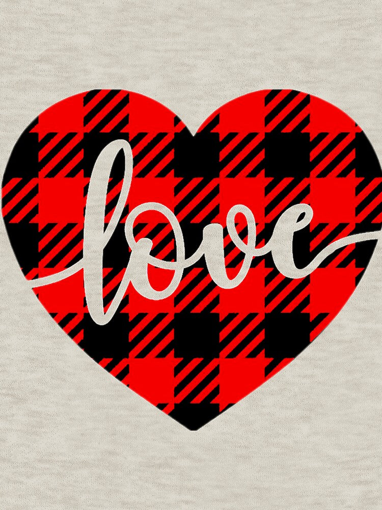 Valentine day | Love buffalo plaid heart by artdes1gn T-Shirts, Hoodie, Sweatshirt | BlankRebels.com (Image 3)